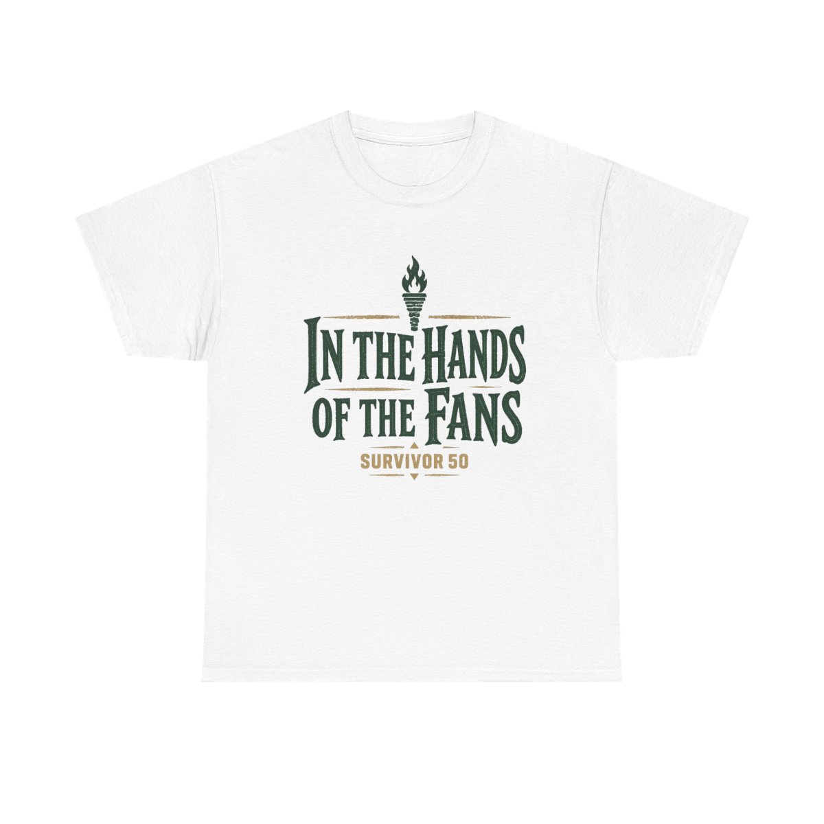 Survivor 50 "In the Hands of the Fans" Unisex Tee - alternate angle 2, merchandise