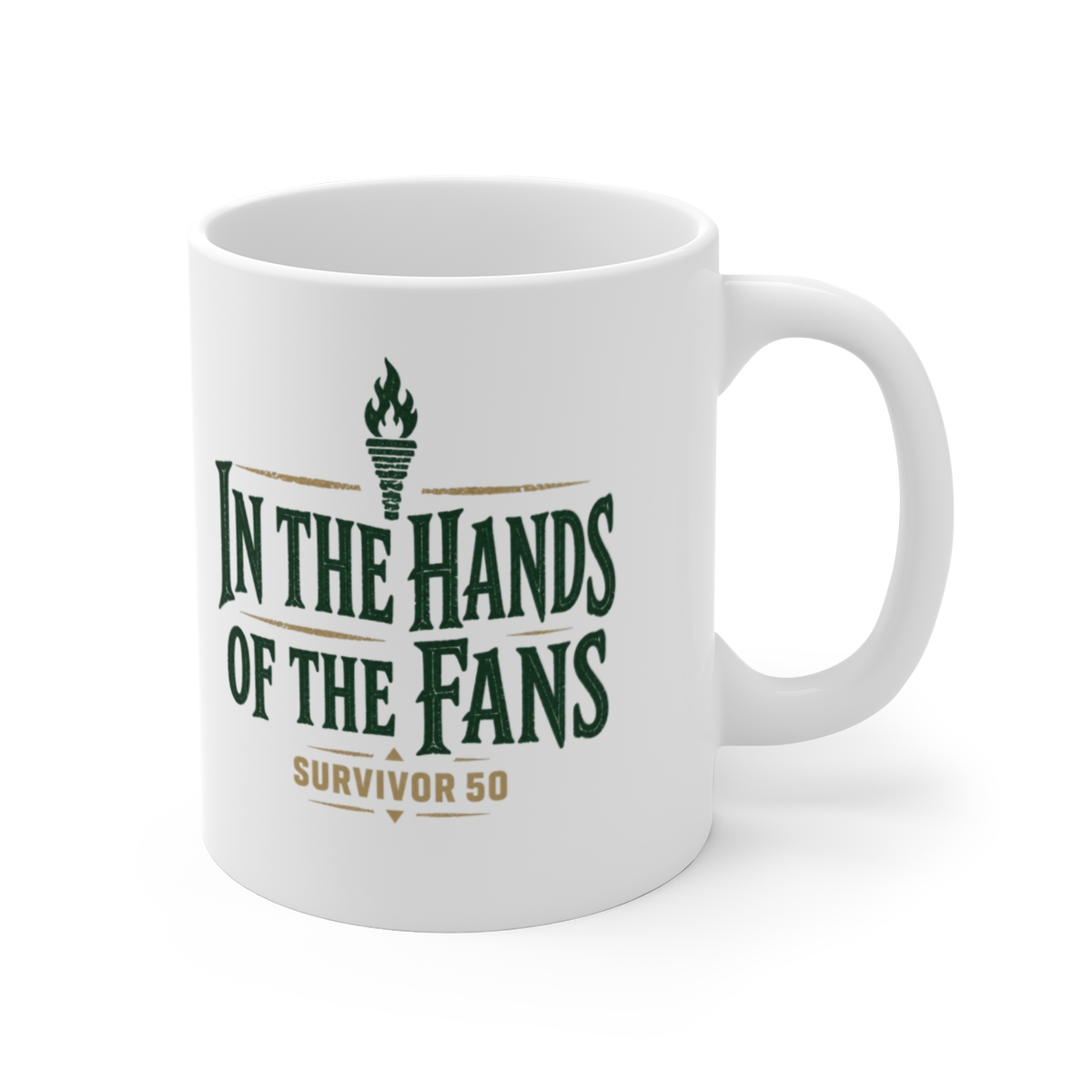 Survivor 50 "In the Hands of the Fans" White Mug