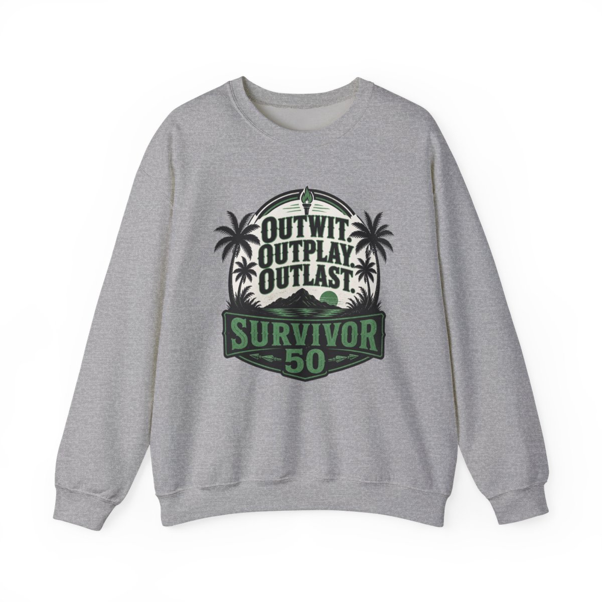Survivor 50 "Outwit. Outplay. Outlast." Crewneck
