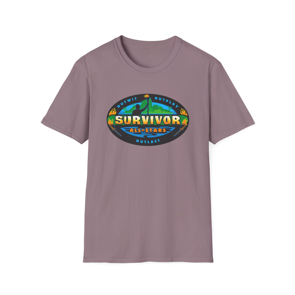 Survivor All-Stars Logo T-Shirt | Outwit Outplay Outlast | Survivor Merch - alternate angle 5, merchandise