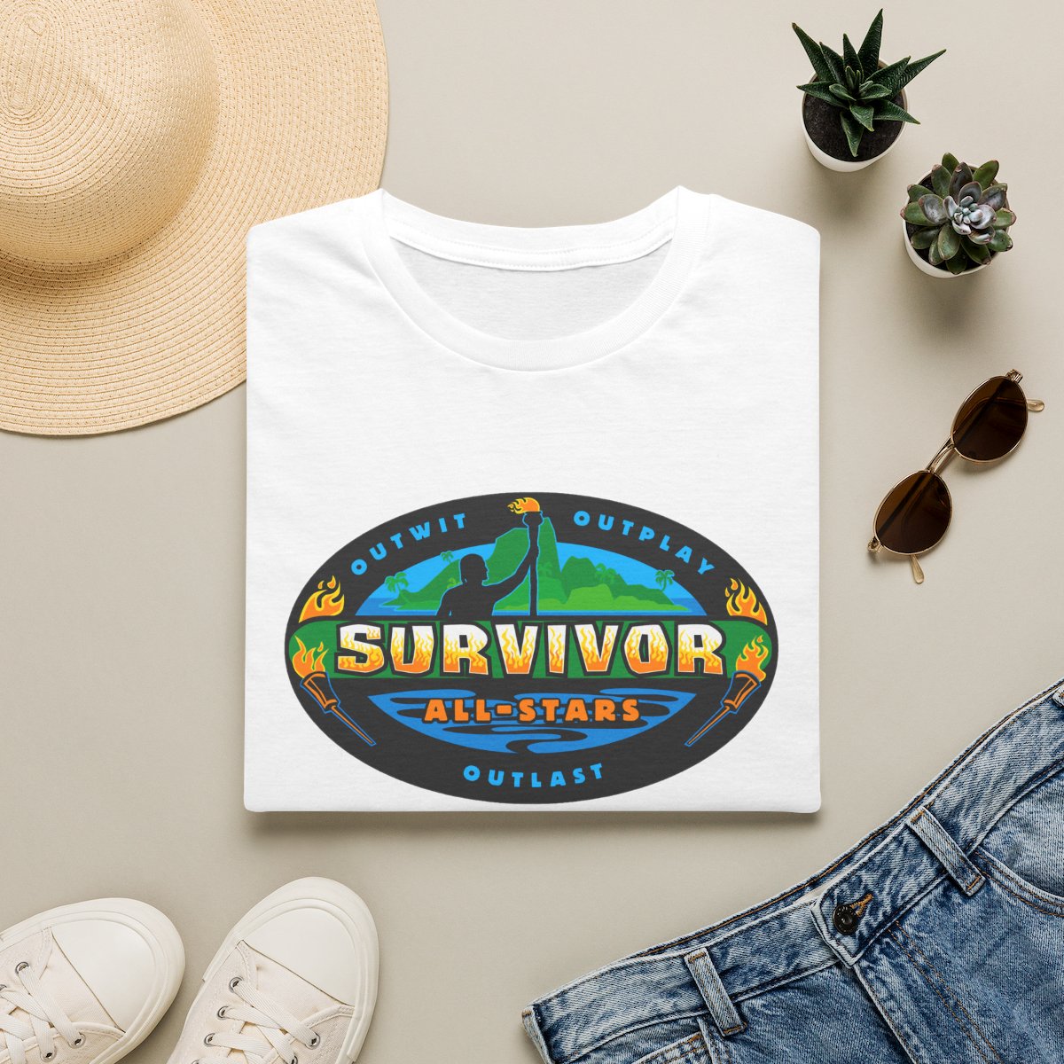 Survivor All-Stars Logo T-Shirt | Outwit Outplay Outlast | Survivor Merch