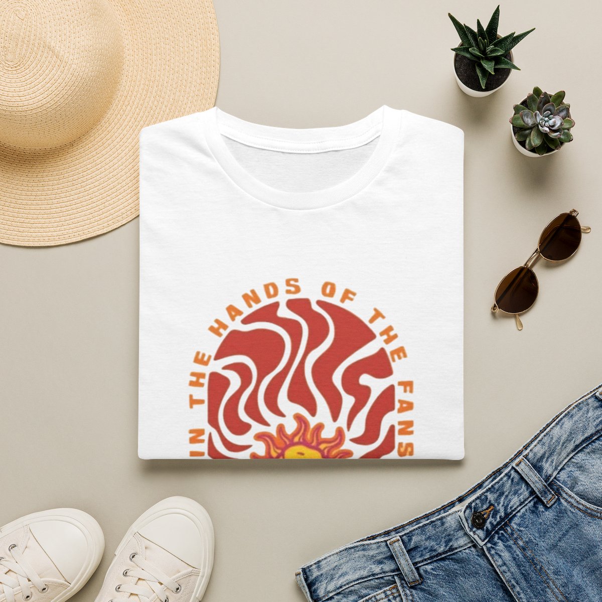 In the Hands of the Fans Survivor 50 T-Shirt | Retro Sun Waves | Survivor Merch