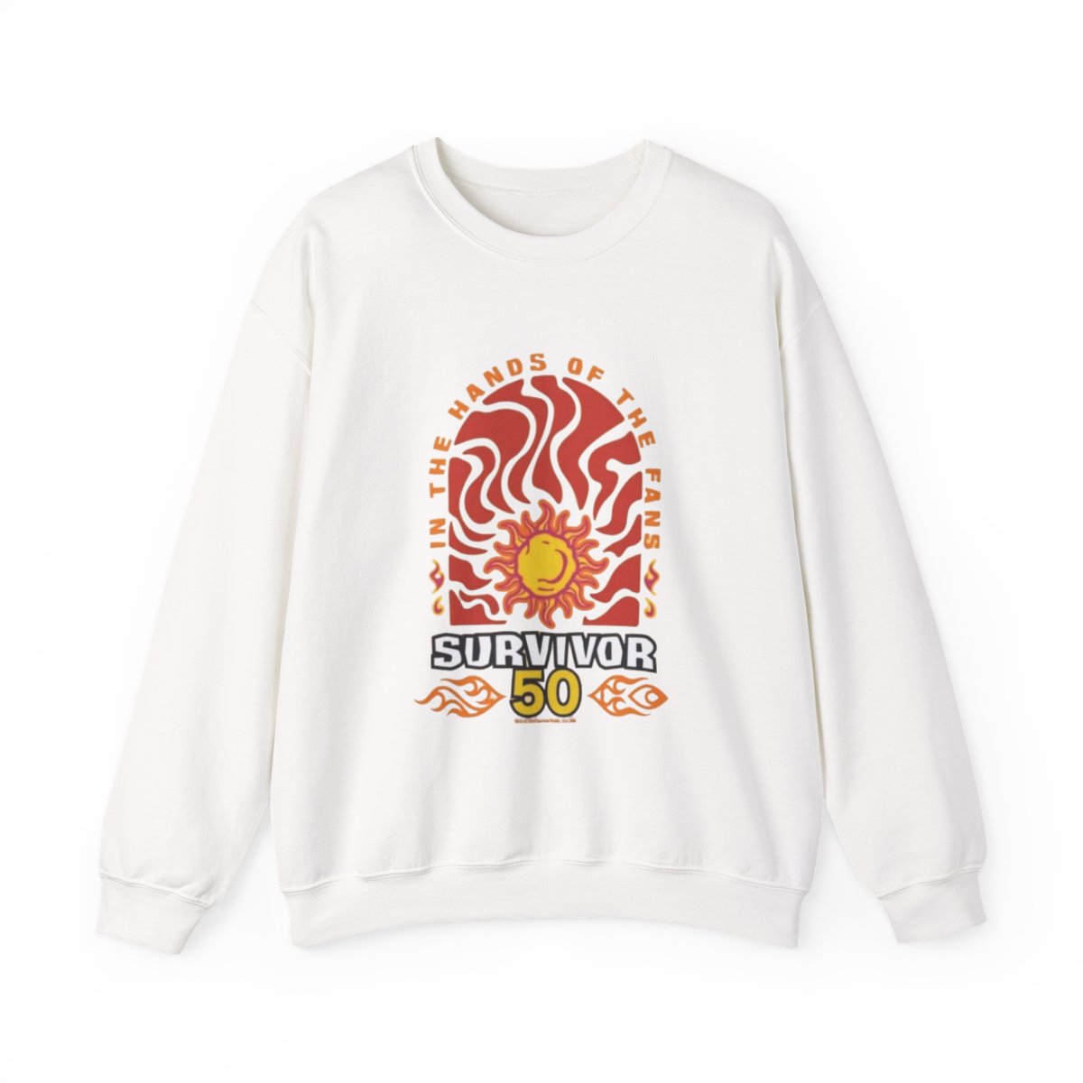Sunburst Survivor 50 Sweatshirt | Hands of the Fans design | Survivor Merch