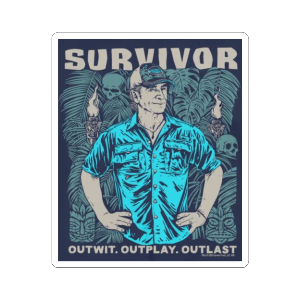Survivor Outwit Outplay Outlast Sticker | Kiss-Cut Sticker | Survivor Merch