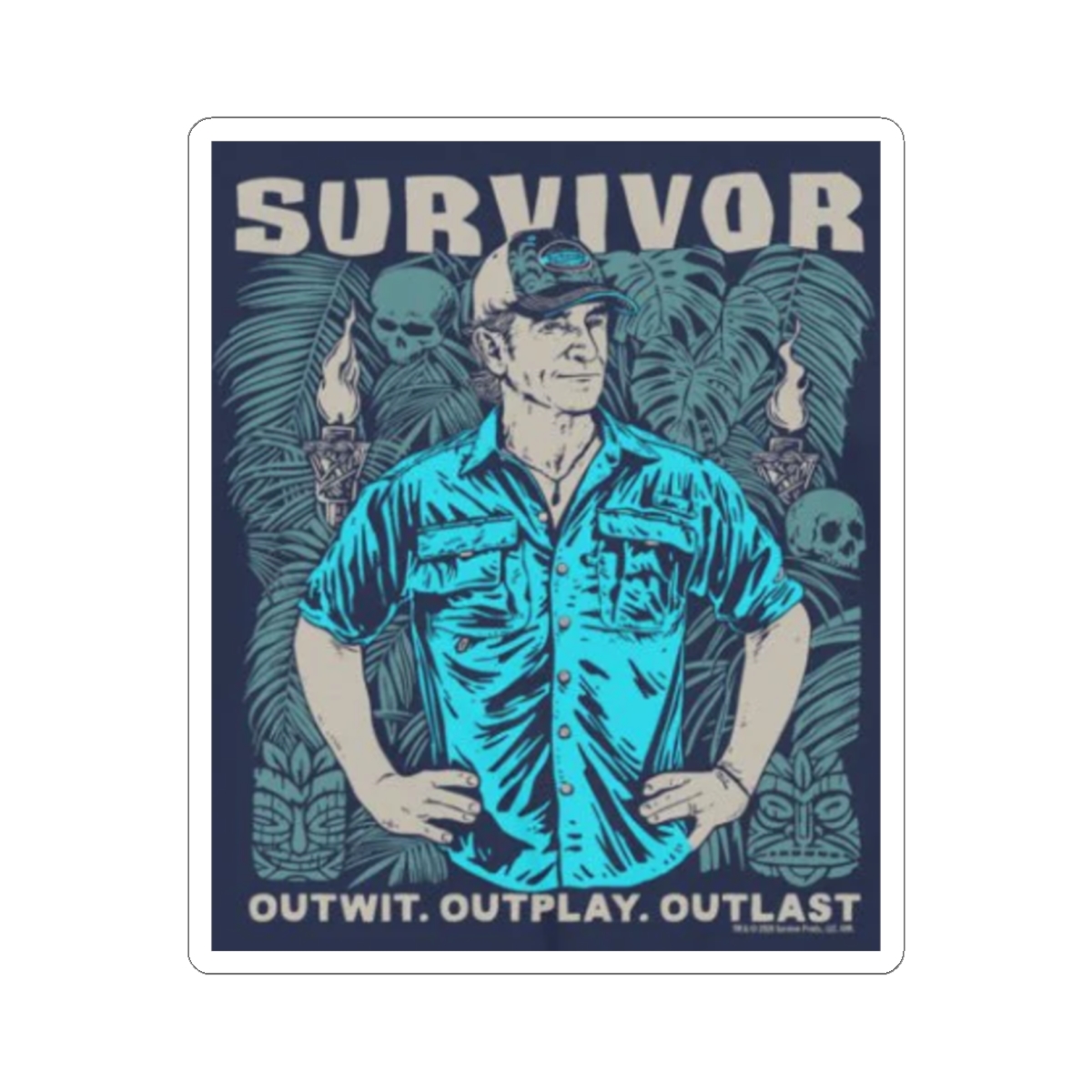 Survivor Outwit Outplay Outlast Sticker | Kiss-Cut Sticker | Survivor Merch