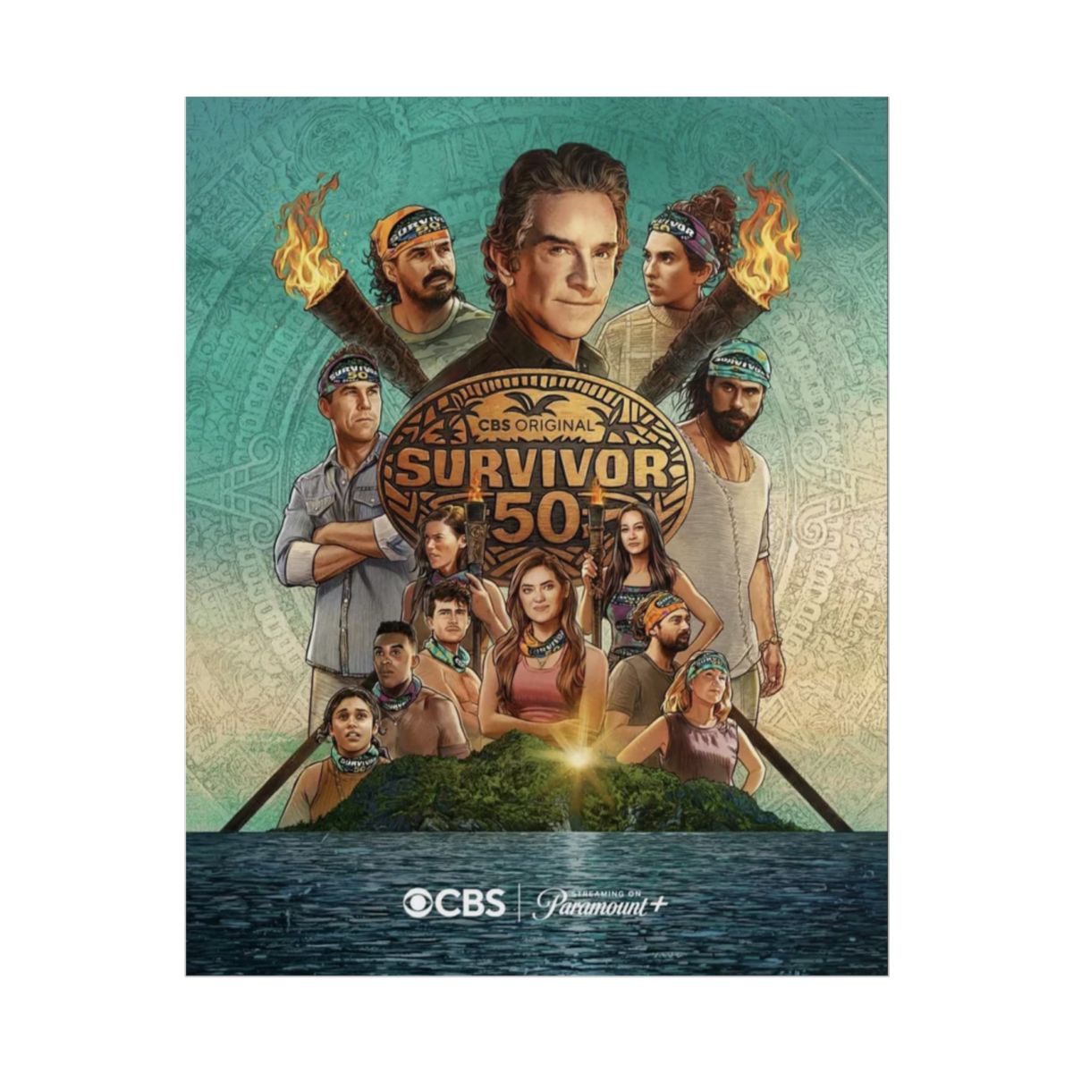 Survivor Season 50 Cast Poster Rolled Poster | Survivor Merch - alternate angle 1, merchandise