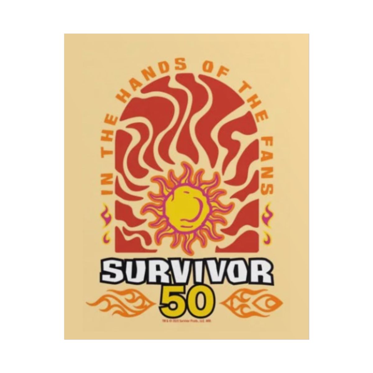 Survivor 50 Sun Graphic Poster | Rolled Poster | Survivor Merch - alternate angle 1, merchandise